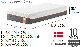 低反発マットレス・テンピュール sd